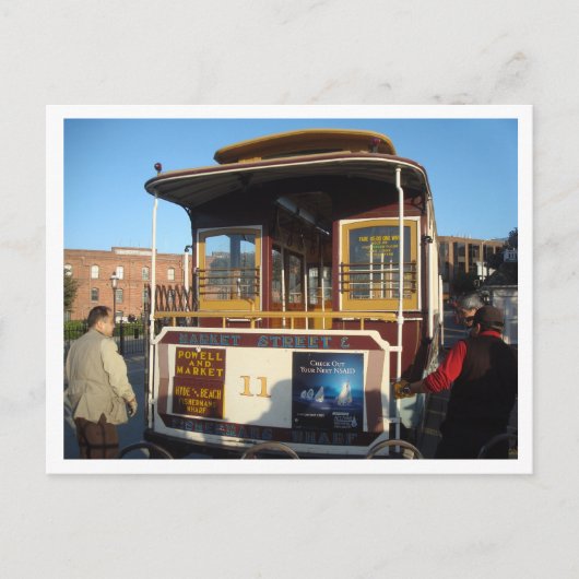 San Francisco Cable Car Briefkaart (Voorkant)