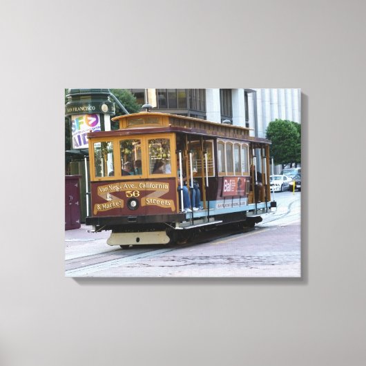 San Francisco Cable Car Canvas Afdruk (Voorkant)