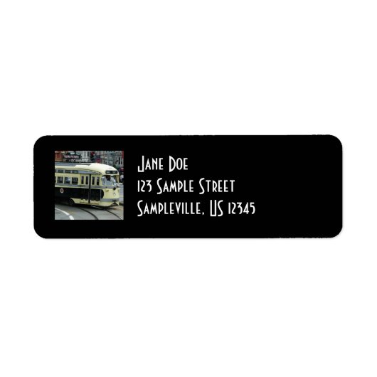 San Francisco Cable Car Etiket (Voorkant)