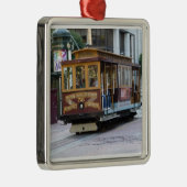 San Francisco Cable Car Metalen Ornament (Rechts)
