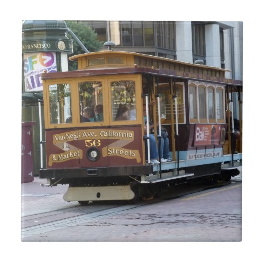 San Francisco Cable Car Tegeltje (Voorkant)