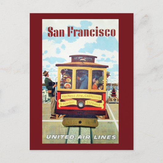  San Francisco Cable Car Travel Briefkaart (Voorkant)