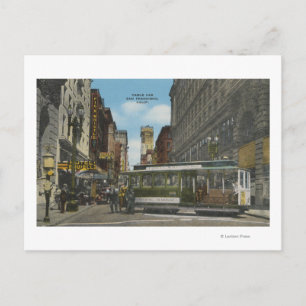 San Francisco, CACable Car Turnround Uitzicht Briefkaart
