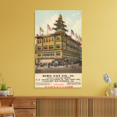 San Francisco, CAChinatown AdSing Fat Co. Canvas Afdruk (Insitu (Woonkamer))