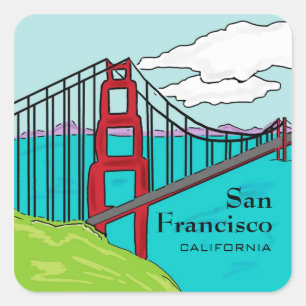 San Francisco Cali gouden poort brug stickers