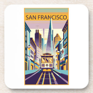 San Francisco California Art Deco Bier Onderzetter