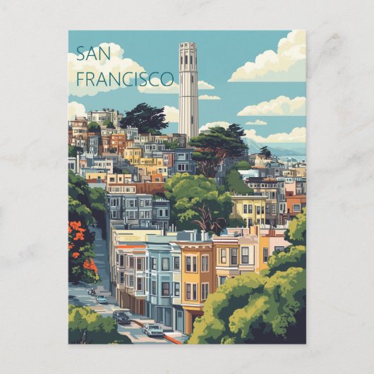 San Francisco California Briefkaart (Voorkant)