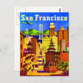 San Francisco California Briefkaart (Voorkant / Achterkant)
