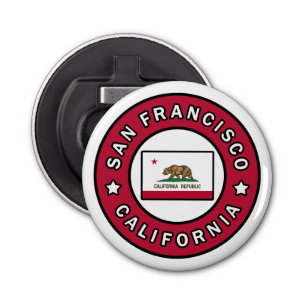 San Francisco California Button Flesopener
