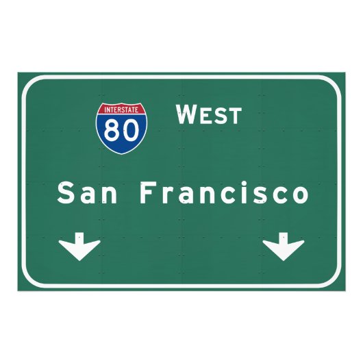 San Francisco California ca Interstate Highway : Foto Afdruk (Voorkant)