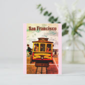 San Francisco California Cable Car Briefkaart (Staand voorkant)