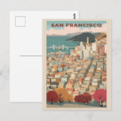  San Francisco California City Skyline Briefkaart (Voorkant / Achterkant)