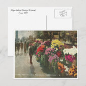  San Francisco California Flower Vendor Briefkaart (Voorkant / Achterkant)