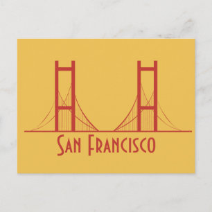 San Francisco California Golden Gate Bridge Briefkaart