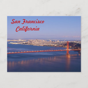 San Francisco California Golden Gate Bridge Card Briefkaart