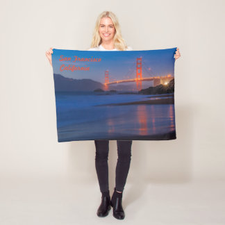 San Francisco California Golden Gate Bridge Fleece Deken
