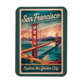 San Francisco California Golden Gate Bridge Reizen Magneet