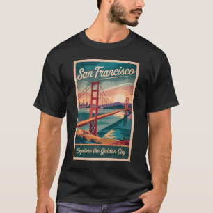 San Francisco California Golden Gate Bridge reizen T-shirt