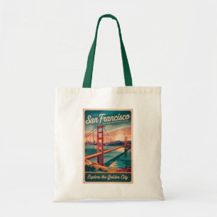 San Francisco California Golden Gate Bridge reizen Tote Bag