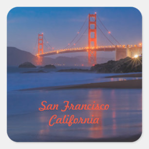 San Francisco California Golden Gate Bridge Vierkante Sticker