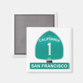 San Francisco California Highway 1 Magnet (Recto/Verso)
