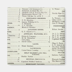 San Francisco California Index Magneet