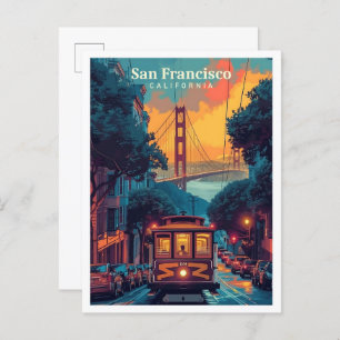 San Francisco California  kunst reizen Briefkaart
