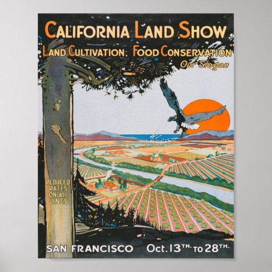 San Francisco California Land Show Poster (Voorkant)