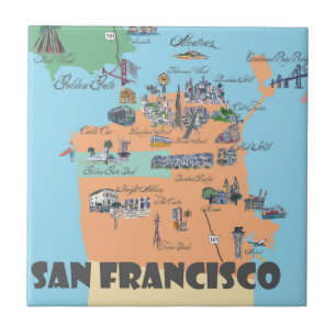 San Francisco California Map Tegeltje