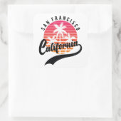 San Francisco, California Retro Sticker (Tas)