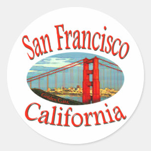 San Francisco California Ronde Sticker