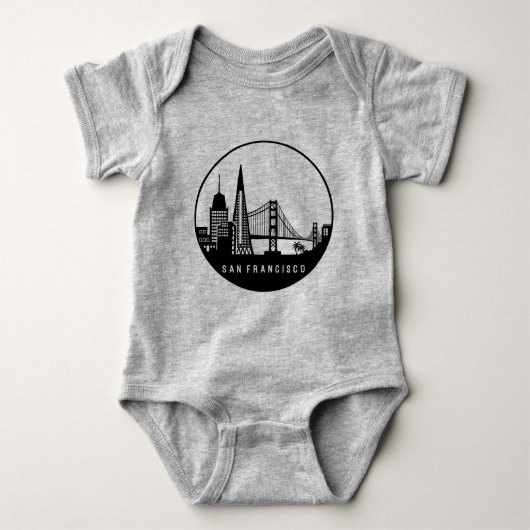 San Francisco California Skyline Romper (Voorkant)