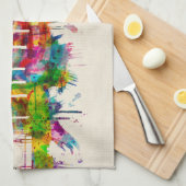 San Francisco California Skyline Theedoek (Quarter Fold)