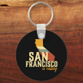  San Francisco California Stadskaart Sleutelhanger (Voorkant)