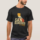 San Francisco California Stadskaart T-shirt (Voorkant)