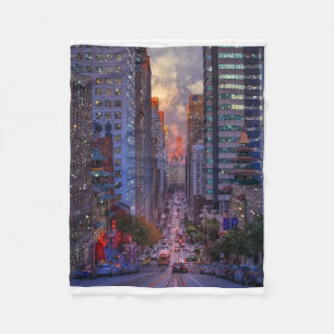 San Francisco California Street Skyline Glitter  Fleece Deken