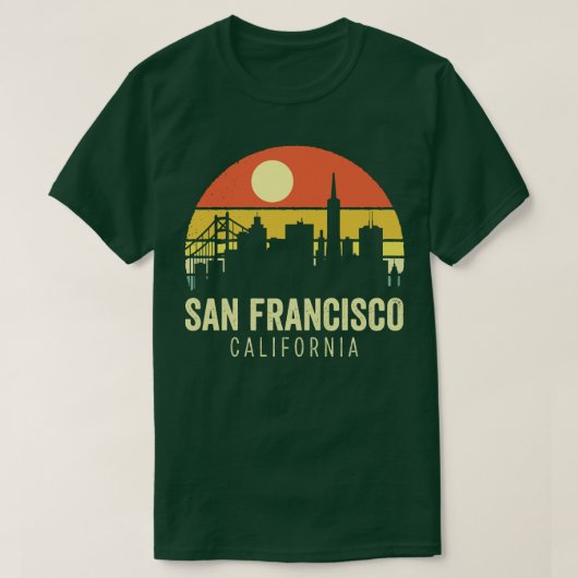 San Francisco California Sunset T-shirt (Design voorkant)