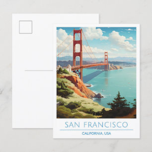 San Francisco California USA Vintage Travel Briefkaart