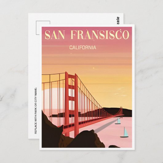 San Francisco California vakantie Briefkaart (Voorkant / Achterkant)