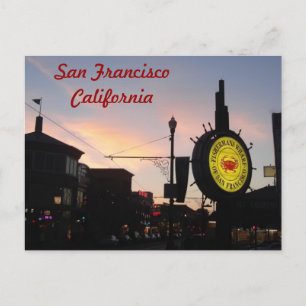 San Francisco California's Wharf Sign Briefkaart