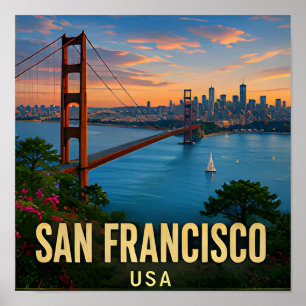 San Francisco Californië Golden Gate reis geschenk Poster
