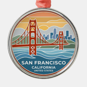San Francisco Californië Metalen Ornament