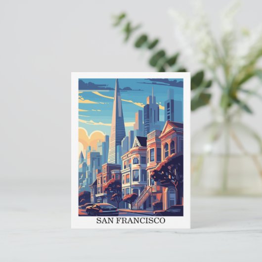 San Francisco, Californië: Reis Briefkaart (Staand voorkant)