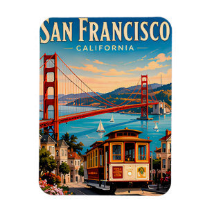 San Francisco Californië Reis Souvenir Retro Magneet
