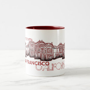 San Francisco Californië rode mok koffie