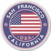 San Francisco Californië, San Francisco Sticker (Voorkant)