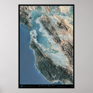 San Francisco, Californië satellietposter Poster
