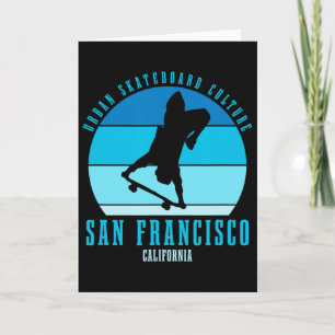 San Francisco Californië Skateboarder Urn Skateboa Kaart