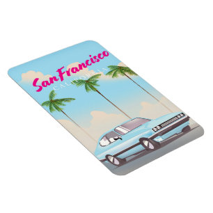 San Francisco Californië Tropische reisposter Magneet