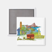 San Francisco, Californische beroemde stad Magneet (Voorkant / Achterkant)
